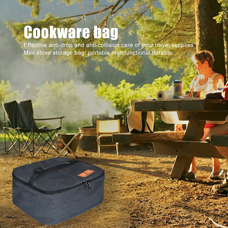 Camping Cookware Bag, Waterproof Stove Storage Bags, Outdoor Picnic Gas Tan