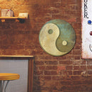 Round Yin and Yang Metal Plate Tin Sign Poster Plate Wall Home Decor Iron Paint