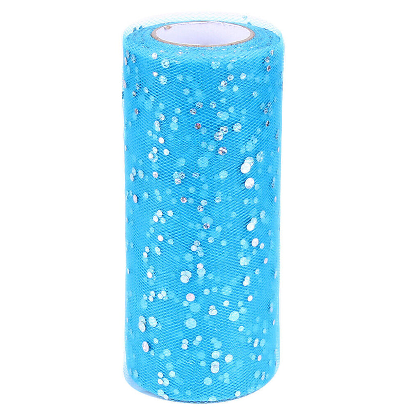 Glitter Sequin Tulle Roll 25 yards 15cm Spool Tutu Wedding Decoration