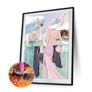 5D DIY Part Special Shaped Drill Diamond Painting Lady Kit Drawing (Y091)
