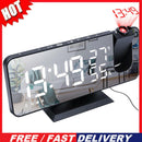 Projector Alarm Clock, Alarm Clock FM Radio with Mirror Screen for Bedroom