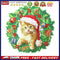 Embroidery Mosaic 5D Diamond Painting Wreath DIY Flower Garland Wall Room Dec