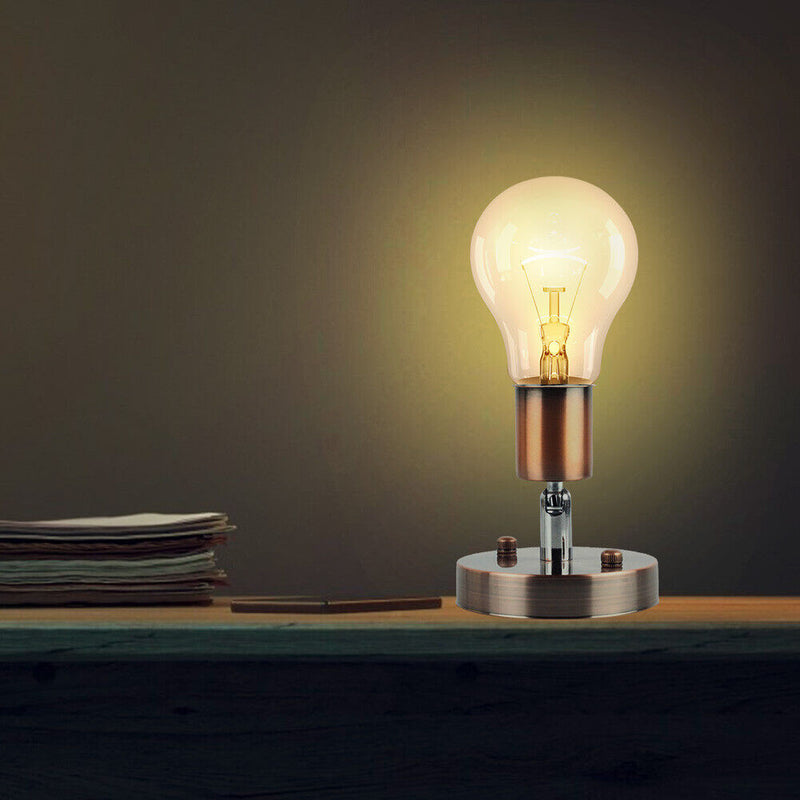 E27 Lamp Holder Retro Metal Lamp Socket 180 Rotating Wall Lights Base (F) Newly