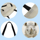Rhino Printed Shoulder Shopping Bag Casual Large Tote Handbag (40*40cm)