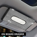 Car Tissue Holder Hanging Paper Towel Clip Leather Tissue Visor Napkin Holder