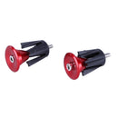 2 Pair Bike Bicycle Aluminum Handlebar Grips Handle Bar Cap Red