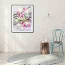 5D DIY Diamond Painting Flower Candle Full Round Drill Mosaic Art Picture Dec