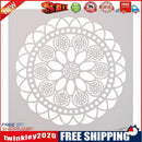 Round Flower Print Coffee Cake Stencil Fondant Buttercream Spray Mold Decor