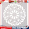 Round Flower Print Coffee Cake Stencil Fondant Buttercream Spray Mold Decor