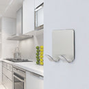 Self-adhesive Stainless Steel Hook Kitchen Wall Door Holder Hanger (2 Hook)