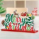 Xmas Desktop Decorations Christmas Table Decor Wooden Ornaments Desk Wood Craft