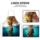 Washable Saving Apron Oil-Proof Hanging Neck Pinafore Accessories for Kitchen