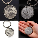 50 Years Perpetual Calendar Date Unique Zinc Alloy Astrology Unisex Key Chain