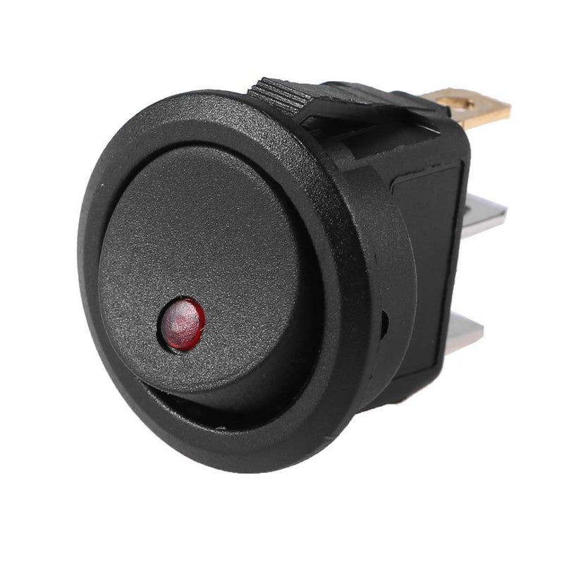 20A 12V 3-Pin Car Auto Boat to Off Round Point LED Light On/Off Switch