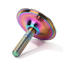 1-1/8 inch Bike Stem Top Cap MTB Bicycle Headset Cap Cover with Bolt Burnt Blue