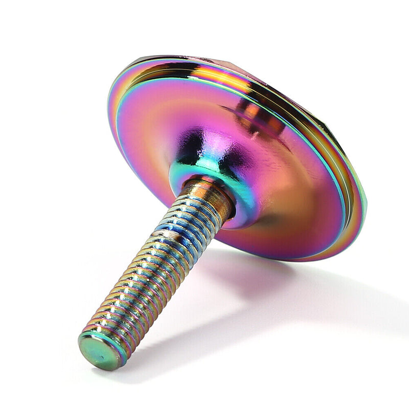 1-1/8 inch Bike Stem Top Cap MTB Bicycle Headset Cap Cover with Bolt Burnt Blue