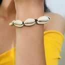 Girls Summer Beach Cowrie Ankle Shell Bracelet Foot Chain Handmade Braided