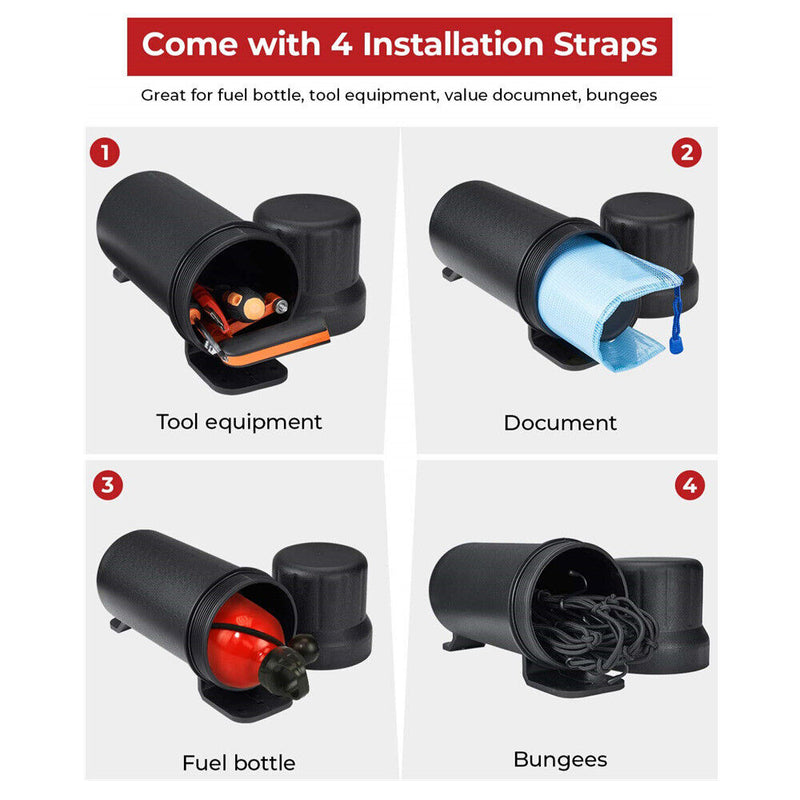 Universal Waterproof Motorcycle Tool Tubes Gloves Raincoat Fuel Storage Bottle