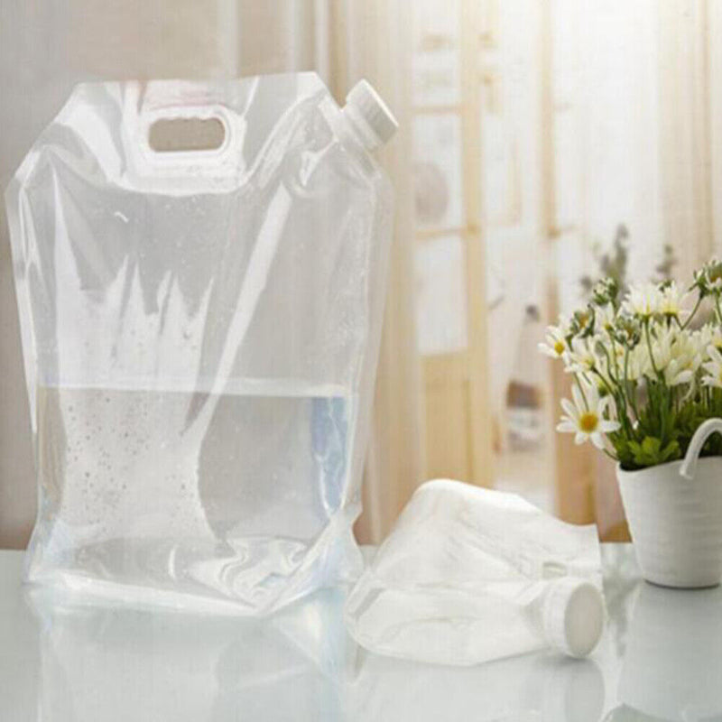 15L Foldable Portable Outdoor Camping Cooking BBQ Water Bag Carrier (White)