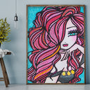 Girl Mosaic Diamond Painting Drawing Full Special Shape Drill Crystal Handcra