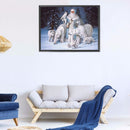 5D Diamond Painting Kit Snowy Man and Bears Full Round Drill DIY Wall Art Crafts