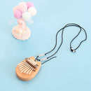 Mini 8 Keys Kalimba Mahogany Thumb Piano w/ Lanyard Percussion Instrument  Newly
