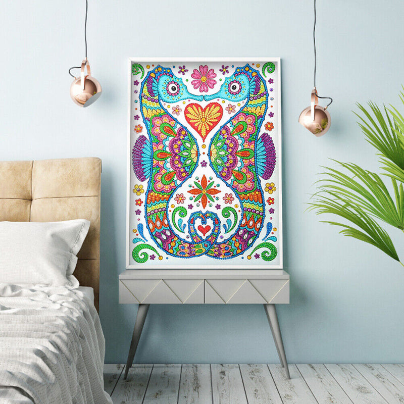 5D DIY Diamond Painting Hippo Partial Special Shape Drill Animal Picture Decor