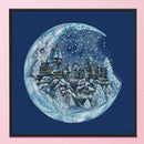 Full Embroidery The Castle 3-Beach 11CT Printed Fabric Cross Stitch Kit Decor