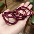 Random Color Gift Concise Women Girl Hair Tie Rope 4 in 1 Hair Ring High Elastic