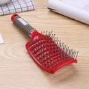 Hair Scalp Massage Comb Bristle Nylon Wet Curly Detangle Hair Brush (Rose) Newly
