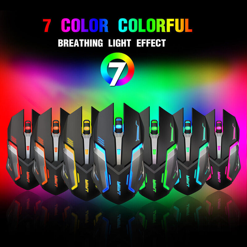 G859 6 Buttons Luminous Wireless Mouse Computer PC 2400dpi Ergonomic Gaming Mice