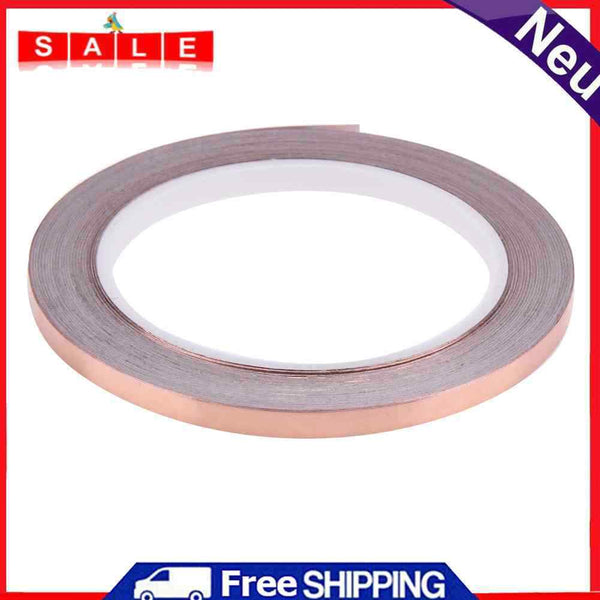 1pcs Copper Film Tape 20m Length 6mm Wide Self Adhesive Copper Film
