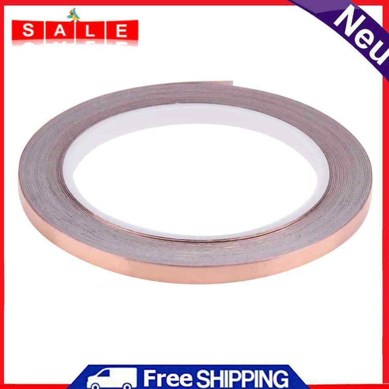 1pcs Copper Film Tape 20m Length 6mm Wide Self Adhesive Copper Film