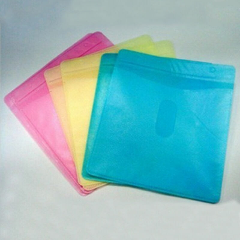 100pcs CD DVD Double Sided Cover Storage Case Plastic Sleeve R5Y7 Bag tecto A3O1