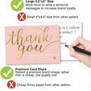 Pink Party Stand By Me Gift From Seller Thank You Card Small Business Card