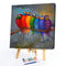 Oil Paint By Numbers Colorful Bird Frameless Picture Craft Kit for Living R