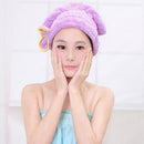 Microfiber Hair Turban Quickly Dry Hair Hat Wrapped Towel Bath  Purple
