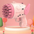 Semi-Automatic Bubble Making Toys Electric Soap Bubble Machine (A Pink)
