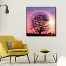 5D DIY Diamond Painting Full Drill Rhinestone Mosaic Tree and Moon Cross Stit