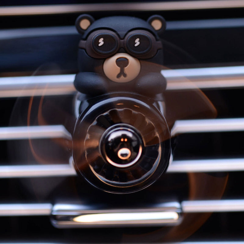 Silicone Car Air Freshener - Cartoon Bear Pilot Modeling Aromatherapy (A)
