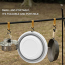 Collapsible Washing Basin Outdoor Travel Folding Silicone Bucket (Grey) Newly