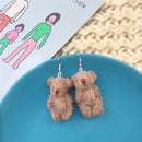 Drop Ear Stud Stud Earrings Dangle Cartoon Bear Panda Ear Clip Animal Earrings
