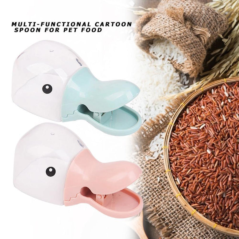 Dog Food Water Duckbilled Spoon Bowls Cat Scoop Bag Sealing Clip Pet Supply