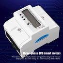 380V LCD Digital 3 Phase 4 Wire Smart Energy Meter DIN Rail kWh Power Wattmeter