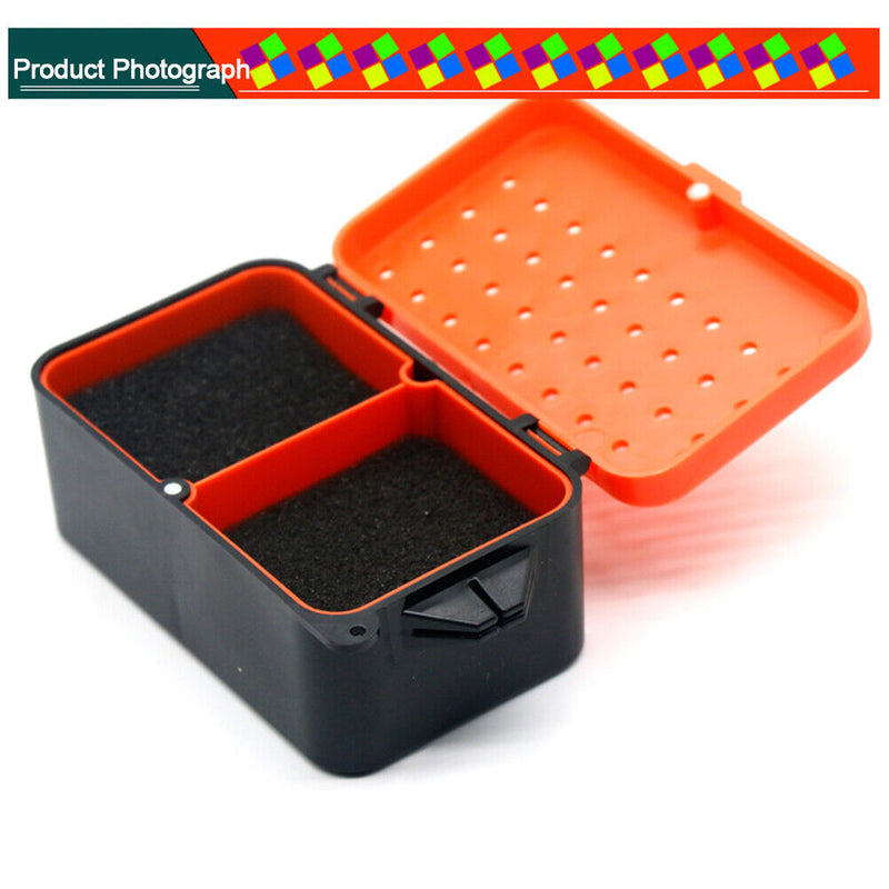 2 Compartments Live Bait Box Breathable Earthworm Red Worms Lure Storage Ca