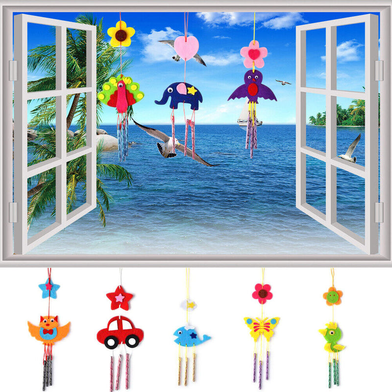 Kids Child DIY Wind Chimes Aeolian Bells Educational Puzzle Toys Craft Kits