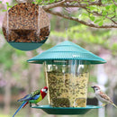 Plastic Gazebo Shape Bird Feeder Outdoor Hanging Clear Food Holder Container Box