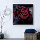Rose 5D Diamond Painting Rhinestone Embroidery DIY Needlework Gift(Dark Red