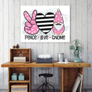 5D DIY Diamond Painting Full Round Drill Peace Love Gnome Wall Decor Rhinestone