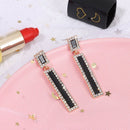 Crystal Geometric Drop Earrings Rhinestone Earring Ear Stud Dangling Earrings